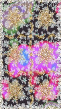 Noel, kar tanesi, yeni yıl. Gri renkler ve altın elementler üzerinde altın pürüzsüz desen. Gri renklerde, altın elementlerle kusursuz klasik desen.