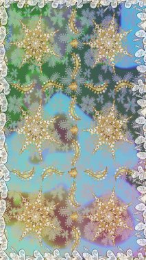 Soyut duvar kâğıdı, ambalaj dekorasyonu. Kış sembolü, Mutlu Noeller, Mutlu yıllar 2019. Tarafsız renklerde raster altın desen. Altın kar taneleri basit, pürüzsüz desen.