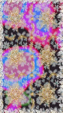 Gri renklerde, altın elementli, pürüzsüz bir desen. Şam tasarım için kusursuz desen.