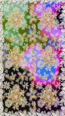 Kusursuz klasik raster nötr ve altın desenli. Geleneksel oryantasyon süsü. Klasik vintage arkaplan.