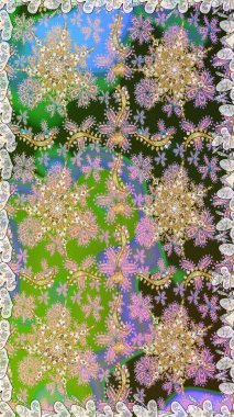 Lüks, kraliyet ve Viktorya dönemi konsepti. Klasik barok çiçekli, nötr yerine altın desenli. Tarafsız renklerde altın element. Süslü raster dekorasyonu.