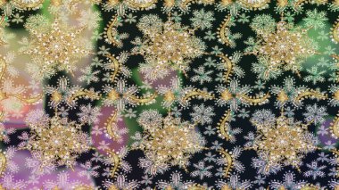 Klasik klasik klasik arka plan. Kusursuz klasik raster grisi ve altın desenli. Geleneksel oryantasyon süsü.