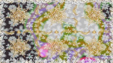 Duvar kâğıdı barok, İspanyol kumaşı. Gri renklerde grafiksel, modern, pürüzsüz desen. Kusursuz çiçek deseni. Kusursuz raster arkaplanı.