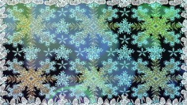 Mavi renkte altın. Dekoratif simetri arabesk. Raster illüstrasyonu. Doğum günü kartı, davetiye ya da afiş için iyidir. Kusursuz ortaçağ çiçek desenleri..