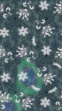 Raster Henna dövme stili. Kızılderili desenli desenli desenli şal deseni. Tekstil, tebrik kartı, boyama kitabı, telefon kılıfı baskısı için kullanılabilir. Etnik Mandala süsü.