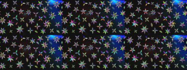 Raster illüstrasyonu. Gri ve mavi renkte çiçekler. Küçük çiçekte sevimli çiçek deseni var..