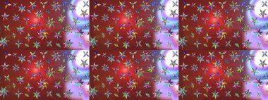 Kahverengi ve kırmızı renklerde yaprakları olan yabani çiçekler. Suluboya, elle çizilmiş. Raster illüstrasyonu. Taslak arkaplan deseni.