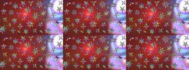 Kahverengi ve kırmızı renklerde yaprakları olan yabani çiçekler. Suluboya, elle çizilmiş. Raster illüstrasyonu. Taslak arkaplan deseni.