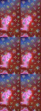 Raster illüstrasyonu. Kahverengi ve kırmızı renklerde. Çiçek. Taslak dekoratif arka plan, çiçek mandala.