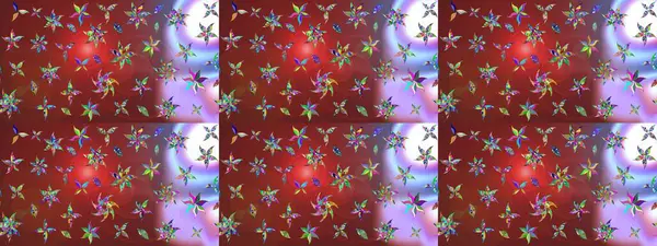 Kahverengi ve kırmızı renklerde yaprakları olan yabani çiçekler. Suluboya, elle çizilmiş. Raster illüstrasyonu. Taslak arkaplan deseni.