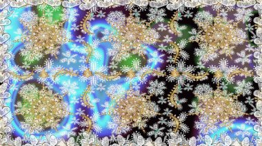 Paisleys zarif çiçek desenli arkaplan duvar kâğıdı çizimi klasik stil, modern 3D çizgili sanat eseri altın ve nötr desenli çiçek yaprakları ve süslemeleri..