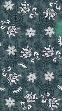 Düz Çiçek Elementleri Tasarımı. Çiçeksel fantezi tasarımı ve parlak bir arka plan çizimi. Renkli Bahar Teması çizim şablonu.