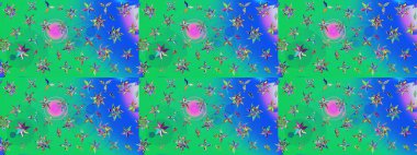 Raster illüstrasyonu. Çiçekli, yapraklı, çiçek desenli eskiz. El çizimi.