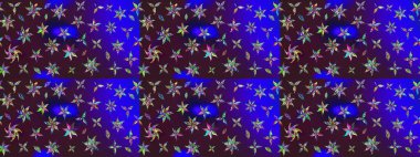 Kahverengi ve mavi renkli çiçekler. Elle boyanmış suluboya resim çizimi çiçekler ve bitkiler.