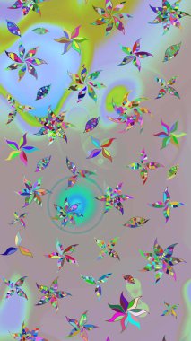 Çiçekli çizim şekli. Düz Çiçek Elementleri Tasarımı. Renkli Bahar Teması eskiz kalıbı. Tarafsız ve gri renkte çiçekler.