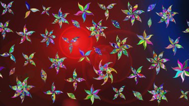 Parlak çiçekli kolaj çiçekleri kahverengi ve kırmızı. Çiçek tasarımı için inanılmaz bir kolaj cenneti tarzı. Çiçekli zambaklar eskiz arka planı.