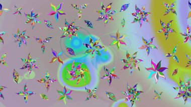 Çiçek buketleriyle klasik bir eskiz şekli. Raster illüstrasyonu. Tarafsız ve gri renklerde.