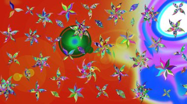 Portakal rengi ve kırmızı çiçekli zarif bir eskiz şekli, tasarım elementleri. Düzenlenebilir. Düğün davetiyeleri için çiçek deseni, tebrik kartları, hatıra defteri, baskı, hediye paketi, imalat