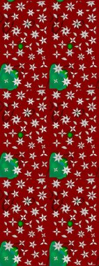 Sevimli çiçek raster deseni. Renkli Bahar Teması eskiz kalıbı. Kırmızı ve nötr renklerde çiçekler. Düz Çiçek Elementleri Tasarımı.