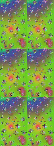 Halk tarzı. Modern çiçek arkaplanı. Parlak renkli çiçekleri ve yeşil ve menekşe rengi yaprakları olan harika bir çiçek deseni. Moda baskıları için zarif bir şablon.