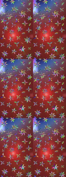 Düz Çiçek Elementleri Tasarımı. Kahverengi ve kırmızı renkli şirin çiçek desenleri. Raster Modaya uygun kumaş deseni. Renkli Bahar Teması çizim şablonu.