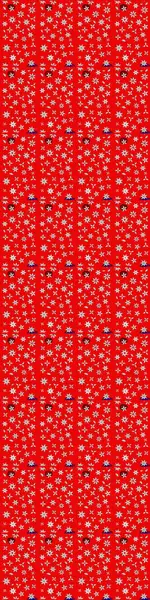 El çizimi. Raster illüstrasyonu. Çiçekli, yapraklı, çiçek desenli çizim..