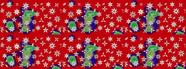 Raster Çiçek İllüstrasyonu 'nun şirin tekstili. Kırmızı ve nötr renklerdeki etnik çiçeklerle zarif bir eskiz..