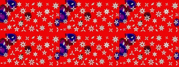 Raster çiçek desenli çiçek deseni, yapraklar, dekoratif elementler, sıçrama, lekeler, el çizimi kontur çizgileri ve Doodle çizim stili, grafik raster çizim çizimi.