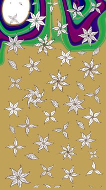 Suluboya stilinde sarı ve nötr renklerde. Küçük çiçekli yay deseni çiz. Raster illüstrasyonu.