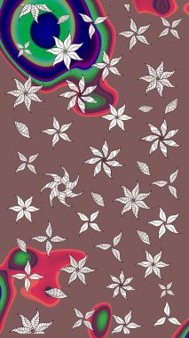 Eskiz arkaplan modeli. Suluboya, elle çizilmiş. Raster illüstrasyonu. Kahverengi ve nötr renklerde yaprakları olan yabani çiçekler.