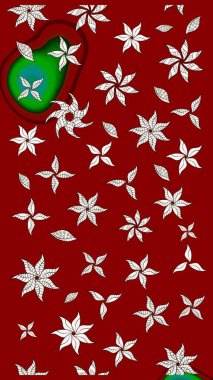 Renkli Bahar Teması eskiz kalıbı. Düz Çiçek Elementleri Tasarımı. Parlak arkaplan eskiz desenli çiçekli fantezi tasarımı.