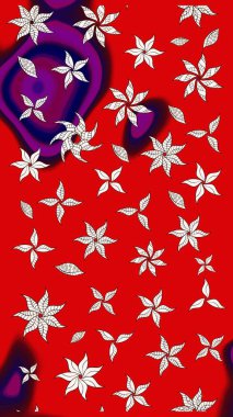 Kırmızı ve nötr renklerde çiçekler. Elle boyanmış suluboya resim çizimi çiçekler ve bitkiler.