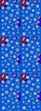 Güzel kumaş deseni. Güzel karalamalı çiçek desenli çizim. Küçük çiçekteki sevimli çiçek deseni. Raster illüstrasyonu.