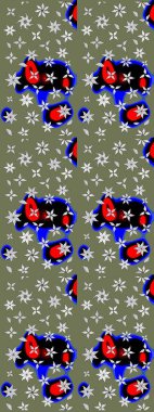 Güzel kumaş deseni. Güzel eskiz şekli. Düz Çiçek Elementleri Tasarımı. Raster çiçekli arka plan. Renkli Yaz Temalı eskiz kalıbı. Yazdır.