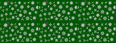 Çiçek tasarımı için inanılmaz bir kolaj cenneti tarzı. Çiçekli zambakların eskiz geçmişi. Parlak çiçekli kolaj çiçekleri yeşil ve nötr.