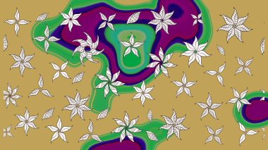 Moda baskısı. Suluboya çizim kalıbı. Çiçeğin suluboya çizimlerinin mükemmel deseni. Eski model. Dekorasyon ve tasarım için güzel desen.