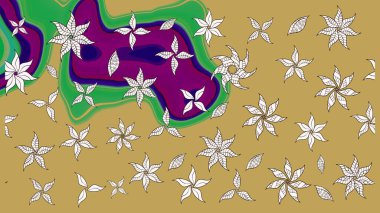 Çiçek arkaplanlı soyut zarafet eskiz deseni. Raster Güzel kumaş deseni.