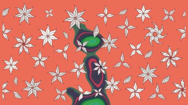 Çiçekler turuncu ve nötr renklerde. Elle boyanmış suluboya resim çizimi çiçekler ve bitkiler.