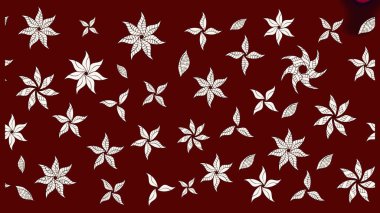 Düz Çiçek Elementleri Tasarımı. Renkli Bahar Teması eskiz kalıbı. Güzel kumaş deseni. Raster illüstrasyonunda çiçek deseni çizimi.