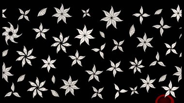 Üst manzara, yumuşak stil. Çiçek kompozisyonu, el boyası, hassas şablon. Siyah ve nötr renklerde manzaralı çiçek deseni. Sevgililer günü ve tebrik kartı konsepti için şık bir davet.