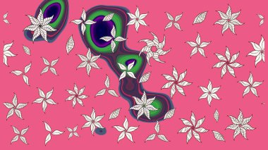 Küçük çiçekteki sevimli çiçek deseni. Tony 'nin kumaş kalıbını çiz. Modaya uygun kumaş deseni. Raster illüstrasyonu.