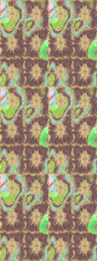 Kahverengi ve altın elementli altın çizim deseni. Raster illüstrasyonu. Tekrarlayan elementlerle soyut arkaplan oluşturun. Sketch damask klasik altın desen.