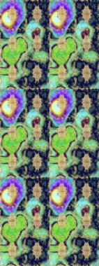 Altın renkli çizim çizimi. Senin tasarımın için, duvar kağıdı. Altın çiçekli yeşil renklerde altın eskiz deseni. Raster geometrik arkaplanı.