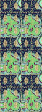 Skeç raster arka planı. Çiçek deseni. Şık bir grafik desen. Yeşil renkte altın elementler. Duvar kâğıdı barok, İspanyol kumaşı.