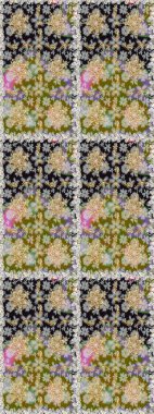 Klasik oryantal desen gri renklerden üstündür. Damask pürüzsüz süsü. Geleneksel raster ve altın desen.