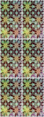 Tekrarlayan elementlerle soyut arkaplan oluşturun. Raster illüstrasyonu. Kusursuz damaske klasik altın desen. Kahverengi renklerde, altın elementlerle altın pürüzsüz desen.