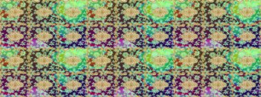 Doğu tarzı element. Davetiyeler, kartlar, web sayfası için Raster illüstrasyon. Altın desenli çiçek dekoru. Tasarım şablonu için çizgi çizimi sınırı. Yeşil renkte altın element.