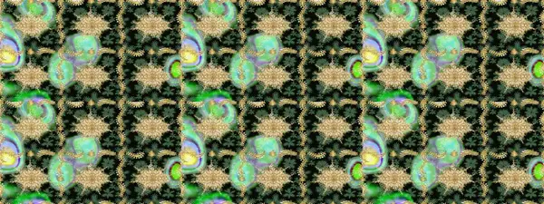 Geleneksel oryantasyon süsü. Klasik Raster altın desenini çiz. Klasik klasik klasik arka plan. Yeşil renkler ve altın elementler üzerine çizim. Raster illüstrasyonu.