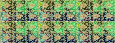 Damask çizimi tekrarlanıyor. Barok tarzında altın çiçekli süs. Yeşil renklerdeki altın element. Antika altın tekrarlanabilir duvar kağıdı.