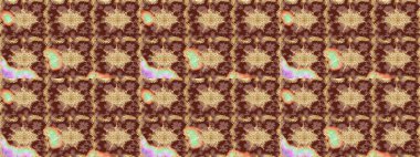 Klasik Raster Golden eskiz kalıbı. Çiçek süsü kumaş deseni, cam, altın elementlerle kahverengi renklerde çiçek desenli metal..